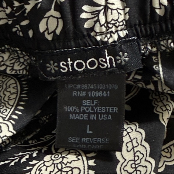 Stoosh Black and White Paisley Wide Leg Pants - Picture 9 of 9